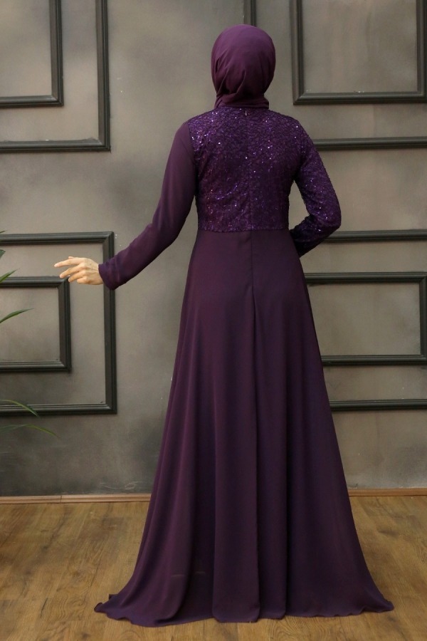 Purple Sequin Sparkle Tulle Dress